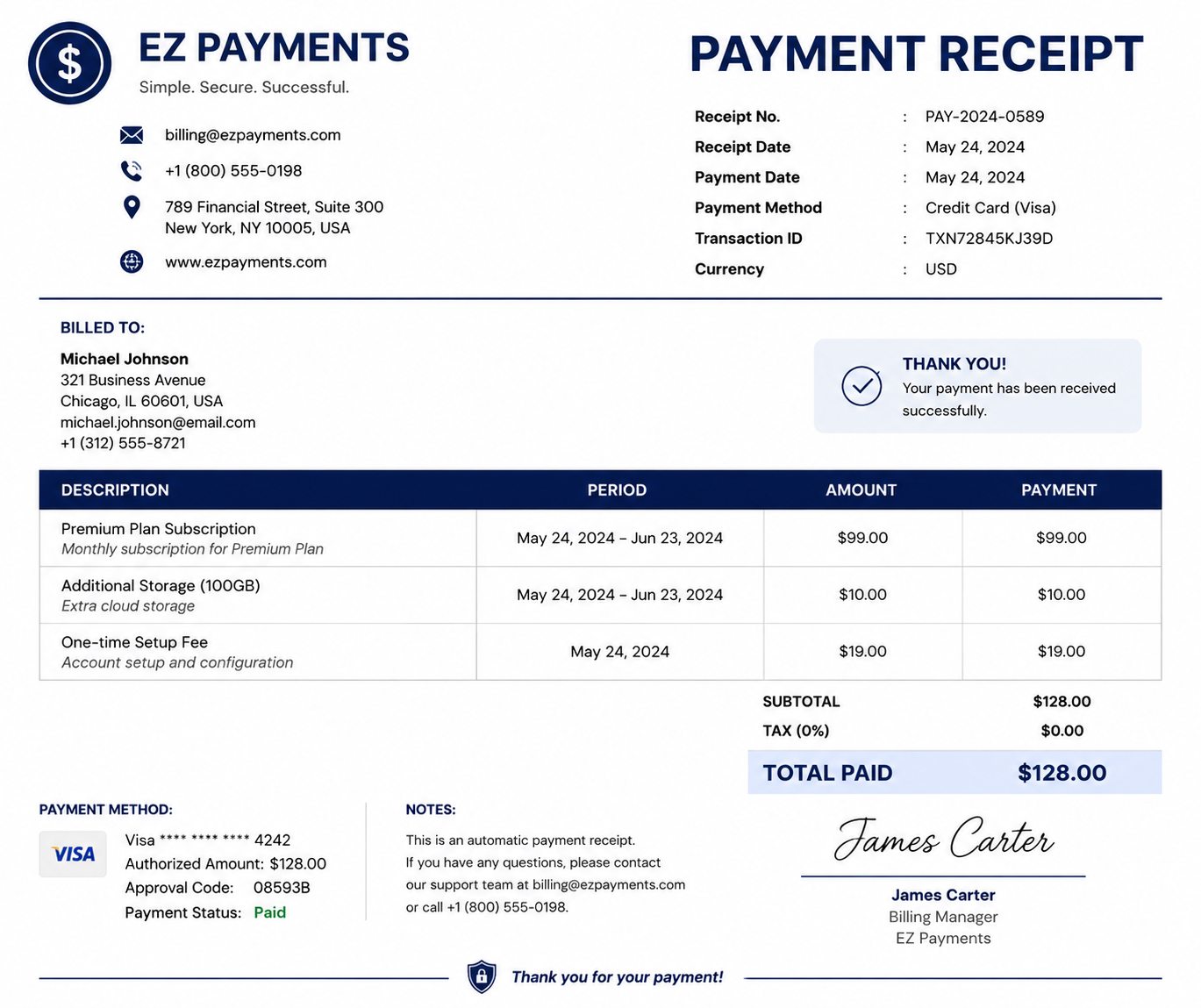 Payment Receipt
